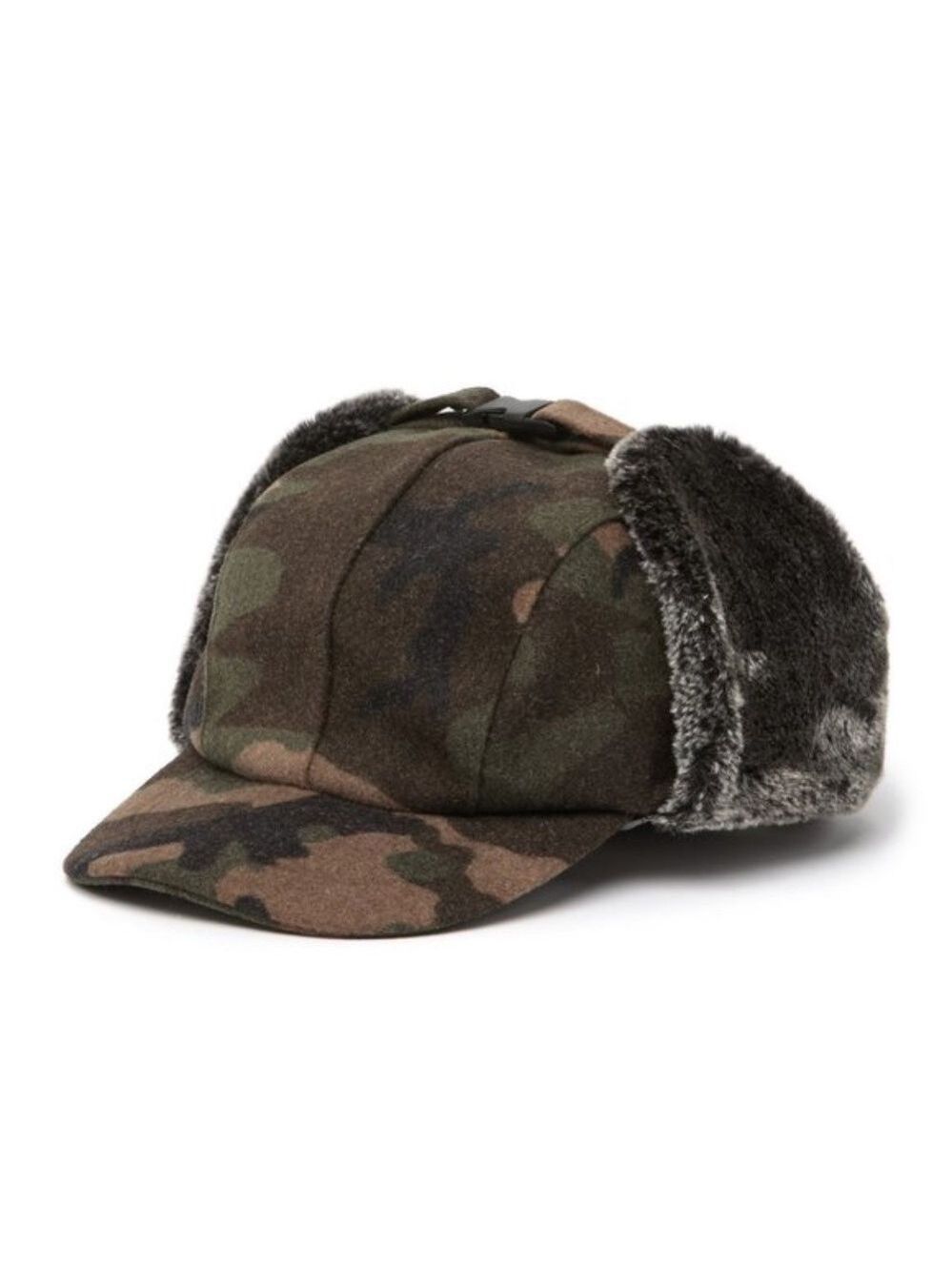 Public Opinion Camo Faux Fur Hat